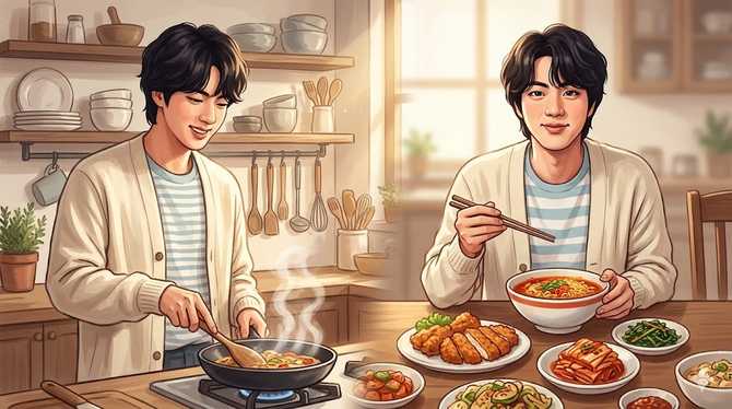 방송으로 보는 Jin의 푸드 취향: 먹방과 요리 장면 속 숨은 취향 분석